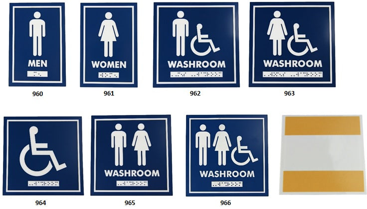 Load image into Gallery viewer, WASHROOM SIGNAGE – GENDER NEUTRAL/WHEELCHAIR WITH BRAILLE EMBOSS
