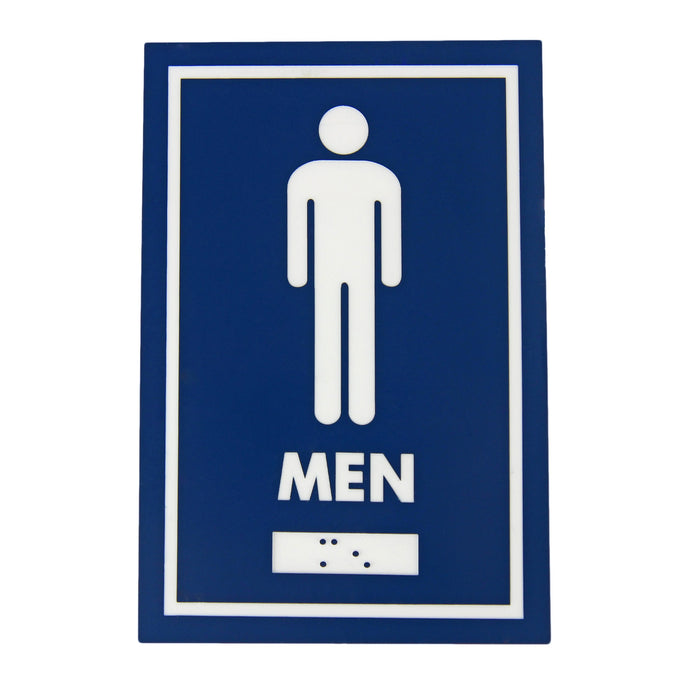 WASHROOM SIGNAGE – MALE WITH BRAILLE EMBOSS