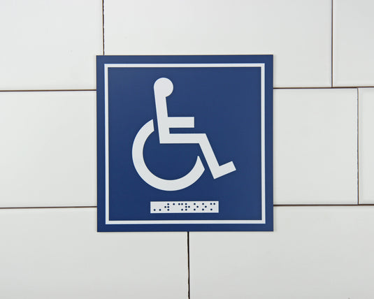 WASHROOM SIGNAGE – WHEELCHAIR WITH BRAILLE EMBOSS