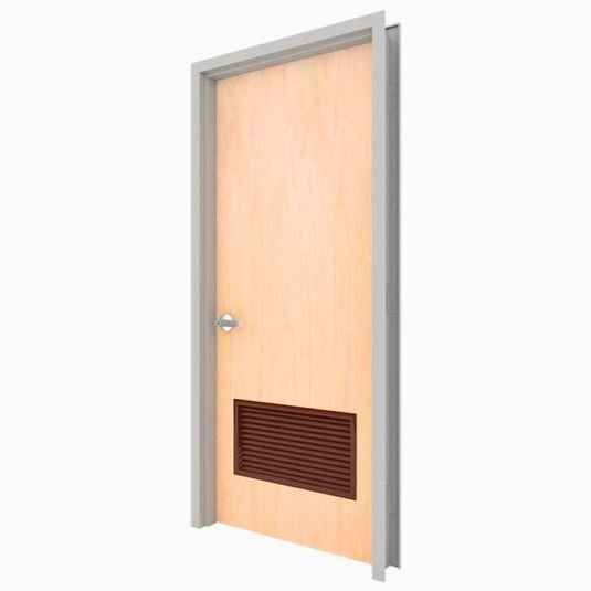 Wood Door With Louver
