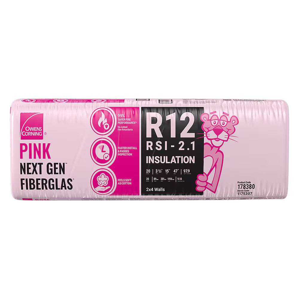 R12 3 1/2X19X47 ECOTOUCH PINK WOOD STUD OC 124 SF BAG