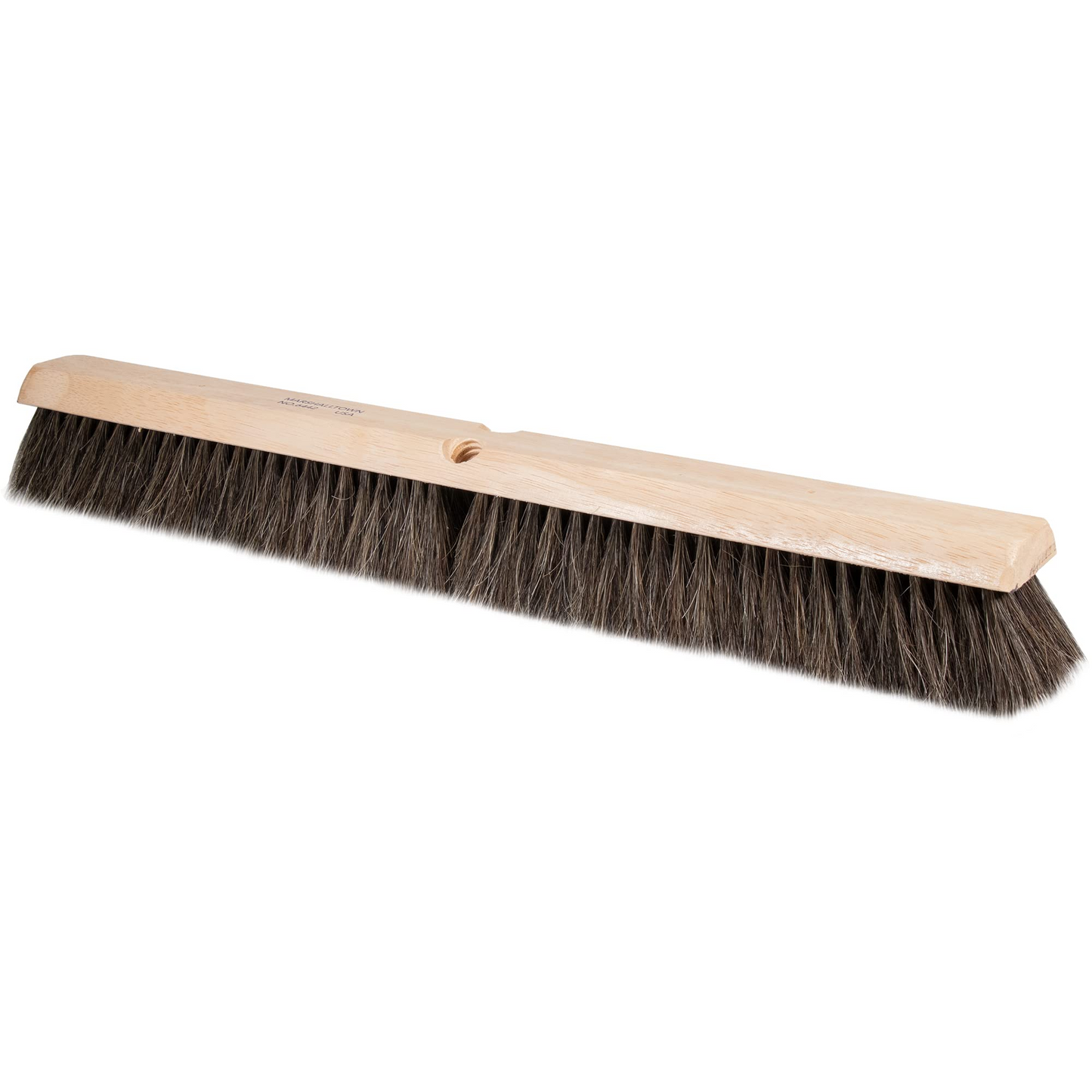 24" NATURAL HORSEHAIR BROOM-WOOD BLOCK