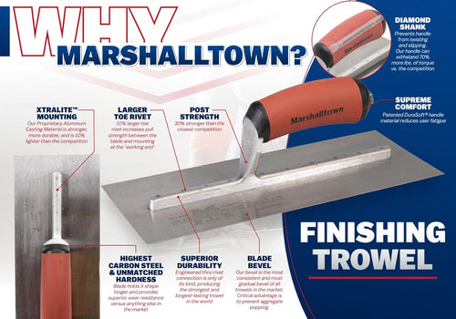 18 X 4 FINISHING TROWELCURVED DURASOFT HANDLE