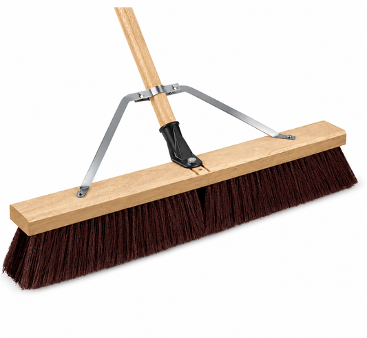 24” BURGUNDY GARAGE BROOM HEAD