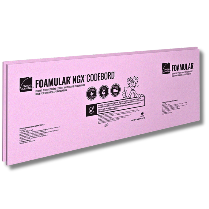 4X8X1" FOAMULAR CODEBOARD 200 SHIPLAP 20 PSI