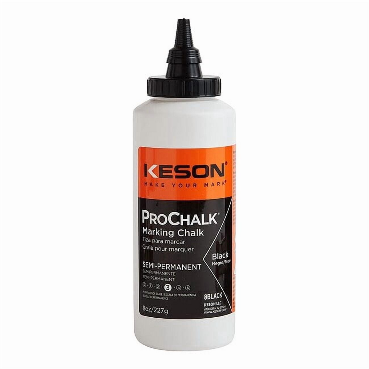 BLACK CHALK LINE POWDER (#8BLACK) - 8 OZ