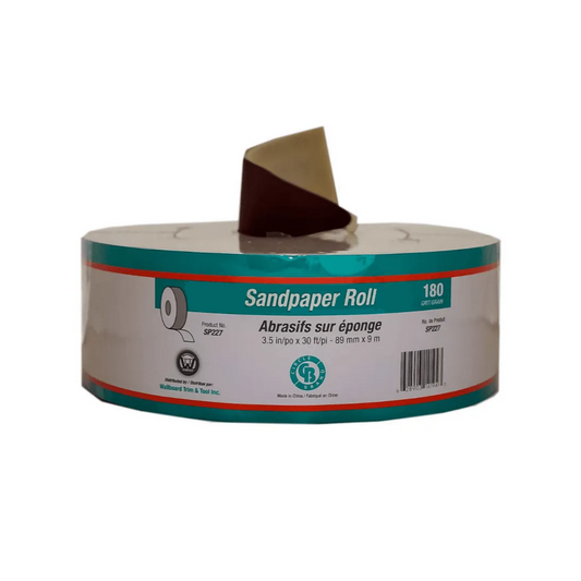 SANDPAPER ROLL 3.5" X 150' #180 GRIT (PAPERBACKED)
